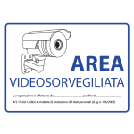 VT_AC-CARTEL-IT - Cartello "Area Videosorvegliata" in plastica 150x210mm
