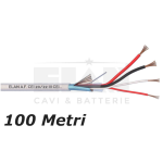 ELA_025021 - Cavo Allarme Schermato 2x0.50 + 2x0.22, RAME 100%, Uo=400 V, PVC antifiamma CEI 20/22 III (Matassa da 100mt)