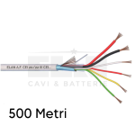 ELA_025045 - Cavo Allarme Schermato 2x0.50 + 4x0.22, RAME 100%, Uo=400 V, PVC antifiamma CEI 20/22 III (Bobina da 500mt)