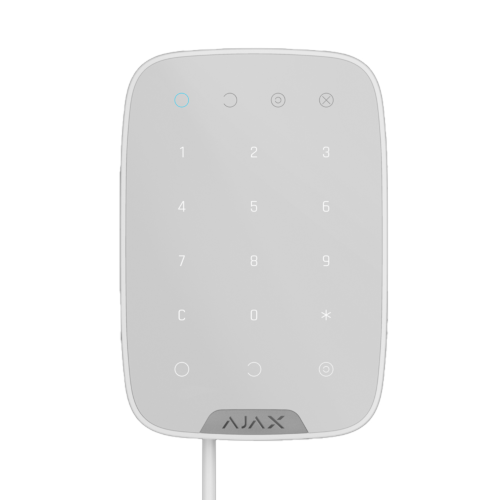 AJA_KEYPAD-F-W - Tastiera touch filare via bus per comandare impianti AJAX, colore bianco