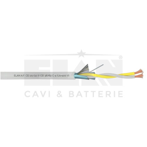 ELA_032151 - Cavo Segnale Twistato PVC 2x1,50 Tw+SCH, RAME 100%, Uo=400 V, PVC antifiamma (Matassa da 100mt)