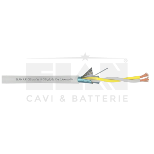 ELA_032101 - Cavo Segnale Twistato PVC 2x1,00 Tw+SCH, RAME 100%, Uo=400 V, PVC antifiamma (Matassa da 100mt)