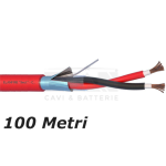 ELA_282101R - Cavo Incendio Schermato 2x1.00 TW, RAME 100%, LSZH, Uo=400V, EN50200 (PH120) (Matassa da 100mt)