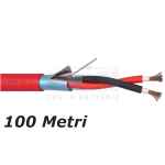 ELA_282151R - Cavo Incendio Schermato 2x1.50 TW, RAME 100%, LSZH, Uo=400V, EN50200 (PH120) (Matassa da 100mt)