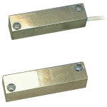 UTKCHS46PM - Contatto mag. a vista, dist.max reed 20mm, in alluminio, cavo 1,5mt (74x18x18), colore acciaio, protezione magnetica