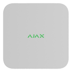 AJA_NVR16CH-W - NVR 16Ch per sistemi AJAX, 8MP, 25fps, H.265, 100Mbps, 1 HDD MAX 16TB CAD., senza uscita video e USB, 1RJ45 100Mpbs, bianco
