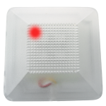 UTKRO504NLR - Spia led lampeggiante 12/24v, IP65, 58x58x20, colore rosso