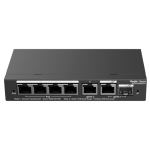 REY_RG-ES206GS-P - Switch Managed Layer 2, Gigabit, 4 PoE+ 2 uplink + 1 SFP Combo, Cloud, 54W max