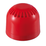 IN_IS0010RES - Segnalatore acustico convenzionale, con base basso profilo. Contenitore termoplastico rosso. IP21. 32 toni selezionabili. 106dB(A)@1m (dipendente dal tono selezionato).
