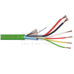 ELA_245041 - Cavo Allarme Schermato 2x0.50 + 4x0.22, RAME 100%, Uo=400 V, Guaina verde LSZH, CPR Cca-s1a,d0,a1 (Matassa da 100mt)