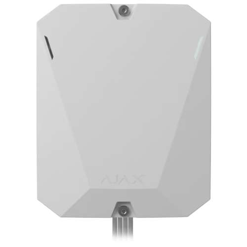 AJA_MULTITRANSMITTER-F-W - Modulo filare FIBRA per il collegamento di allarmi cablati ad Ajax, colore bianco