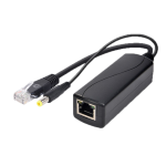 VT_POE-SPLIT-30W-G - Poe splitter Gigabit, ingresso RJ45 POE 30W e uscita RJ45 dati + jack 12Vdc 2A max