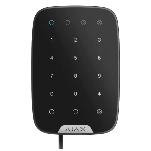 AJA_KEYPAD-F-B - Tastiera touch filare via bus per comandare impianti AJAX, colore nero