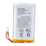 AJA_HUBBATT-3W - Batteria al litio di ricambio per HUB, HUB Plus, HUB 2 (2G), REX e REX 2. Connettore 3 PIN, 3.7V 2Ah 