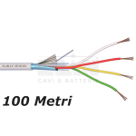 ELA_020041 - Cavo Allarme Schermato 4x0.22, RAME 100%, Uo=400 V, PVC antifiamma CEI 20/22 III (Matassa da 100mt)