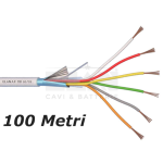 ELA_020061 - Cavo Allarme Schermato 6x0.22, RAME 100%, Uo=400 V, PVC antifiamma CEI 20/22 III (Matassa da 100mt)