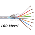 ELA_020081 - Cavo Allarme Schermato 8x0.22, RAME 100%, Uo=400 V, PVC antifiamma CEI 20/22 III (Matassa da 100mt)