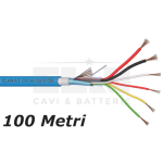ELA_045041 - Cavo Allarme Blu Scher 2x0.50 + 4x0.22, RAME 100%, Uo=400 V, Doppia Guaina in PVC antifiamma (Matassa da 100mt)