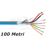 ELA_047061 - Cavo Allarme Blu Scher 2x0.75 + 6x0.22, RAME 100%, Uo=400 V, Doppia Guaina in PVC antifiamma (Matassa da 100mt)
