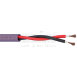ELA_272151V - Cavo Audio EVAC 2x1.50 TW, RAME 100%, LSZH Viola, Uo=400V, EN50200 (PH120) – UNI9795 (Matassa da 100mt)