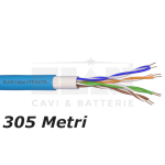ELA_098243A - UTP CAT5e 4x2x24AWG, RAME 100%, Doppia Guaina, Uo=400V, da esterno (MATASSA da 305 mt)