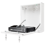 PUL_AWO529W - ARMADIO DVR, METALLO, BIANCO, DOPPIA CHIAVE, 500X435X121MM (INTERNO PER DVR 375X335X95MM)