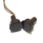 UTKCI122MR - Contatto mag. da incasso per blindati, dist.max reed 12mm, in plastica, cavo 1mt (29x20), colore marrone