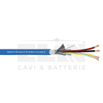 ELA_049291 - Cavo Allarme Blu Scher 2x1.50DIR + 2x1.00TW, RAME 100% Uo=400 V (Matassa da 100mt)