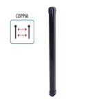 POL_SADRIN-SMA_410 - Barriera a 4 raggi doppia ottica TX-RX, PIR, da esterno, coppia altezza 100cm, 15m, per porta/finestra, colore nero, sincronismo ottico, 12V