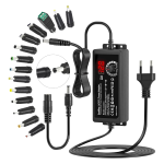 ES_DC03-24V3A-U - Alimentatore desktop universale 72W con trimmer DC 3-24V, max 3000mA, 14 connettori inclusi