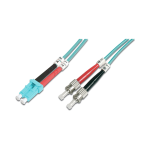 CAVO_FIBRA_MULTI_LC/ST_02M_OM3 - Cavo patch in fibra ottica multimodale, 2 metri, connettori LC-ST, guaina LSZH, OM3