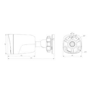 TIA_BF2PN-A-AK-V2 - BULLET IP, 2MP, 2.8MM, IR30MT, H.265+, D-WDR, IP67, MIC, PoE 2W
