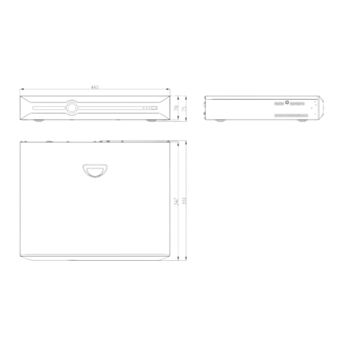 TIA_NVR4016-T-R-4H-AI3N - NVR 40Ch, 16MP, H.265+, 400Mbps, SMD + PERIMETRO + FACE, 2 RJ45, 4 HDD MAX 10TB CAD. (RAID), ALARM 16IN/4 RELE'OUT, AUDIO 1IN/1OUT, HDMI/VGA