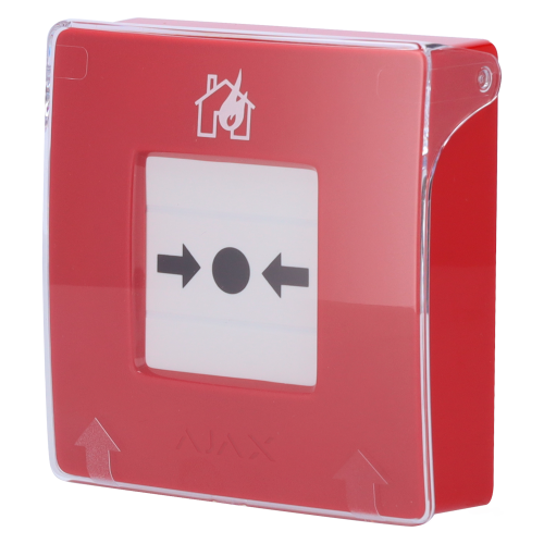 AJA_EN54-MANUALCALLPOINT-R - Pulsante wireless di allarme antincendio manuale, EN54, rosso