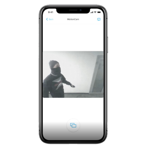 AJA_MOTIONCAM-W - Rilevatore di movimento wireless con fotocamera integrata, colore bianco