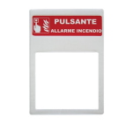 AVO_CPS09 - Cartello segnalatore presenza pulsante allarme in vetro acrilico (PMMA), fissaggio ad incastro