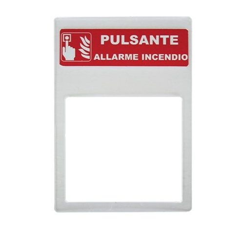AVO_CPS09 - Cartello segnalatore presenza pulsante allarme in vetro acrilico (PMMA), fissaggio ad incastro