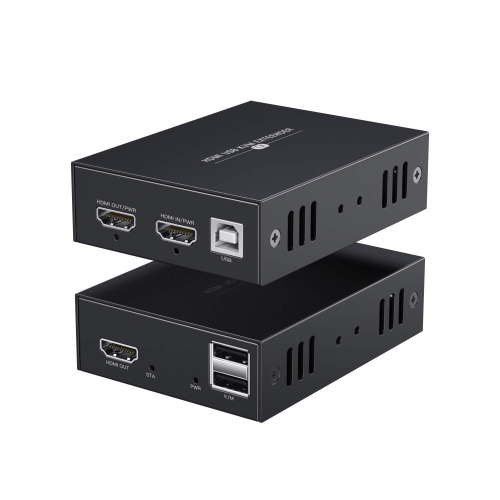 HDMI-KVM-EXT-50M - Extender HDMI KVM USB con uscita HDMI Loop, 1080p, con CAT6 fino a 50m e con CAT5e fino a 40m