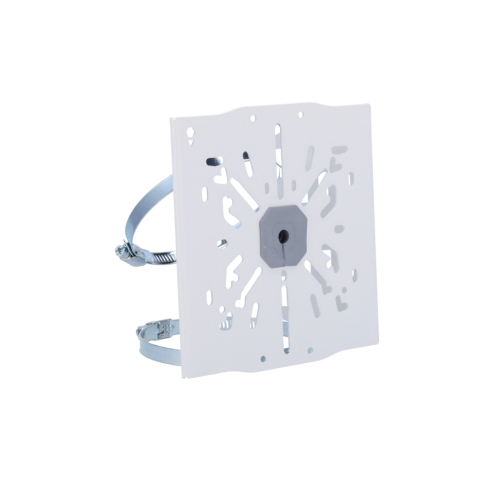 VT_CBOX-JA-M150-V1 - Staffa da palo universale, 150 x150 x 48mm, acciaio, bianco