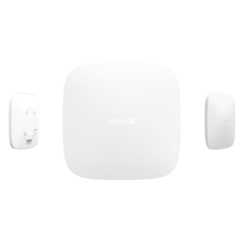 AJA_HUB-W - Centrale di allarme wireless, fino a 100 dispositivi, Ethernet e GSM/2G, colore bianco