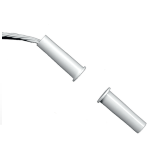 FDP_S1P-5M - Contatto mag. da incasso a sigaretta, IP65, ABS bianco, cavo 5mt (7,5x26,5), colore ottone