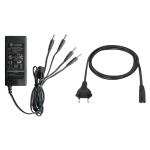 VT_DC12V5A - ALIMENTATORE 12V - 5A, CON 4 CONNETTORI PER TELECAMERA