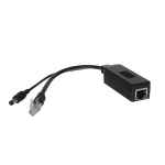 VT_POE-SPLIT-25W - Poe splitter. ingresso RJ45 poe e uscite RJ45 dati e jack 12v 25w max